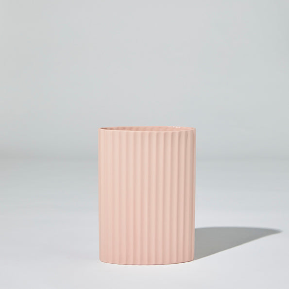 Ripple Oval Vase Pink (M) - Marmoset Found