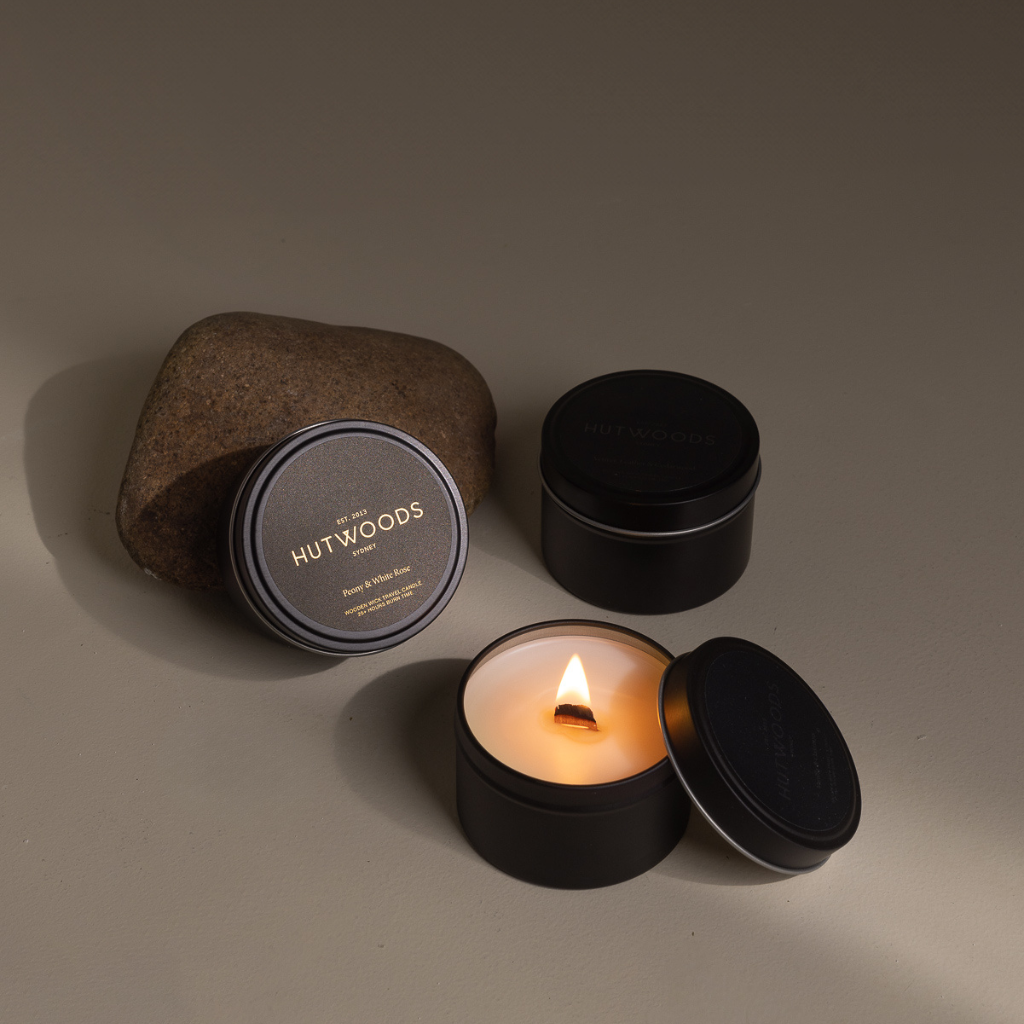 Vetiver, Leather & Cedarwood Travel Candle | 25+ Hours Burn Time